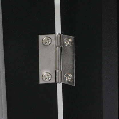 PaWz 4 Panels Wooden Pet Gate Dog Fence Black 600x 3MM-1910112968415252484