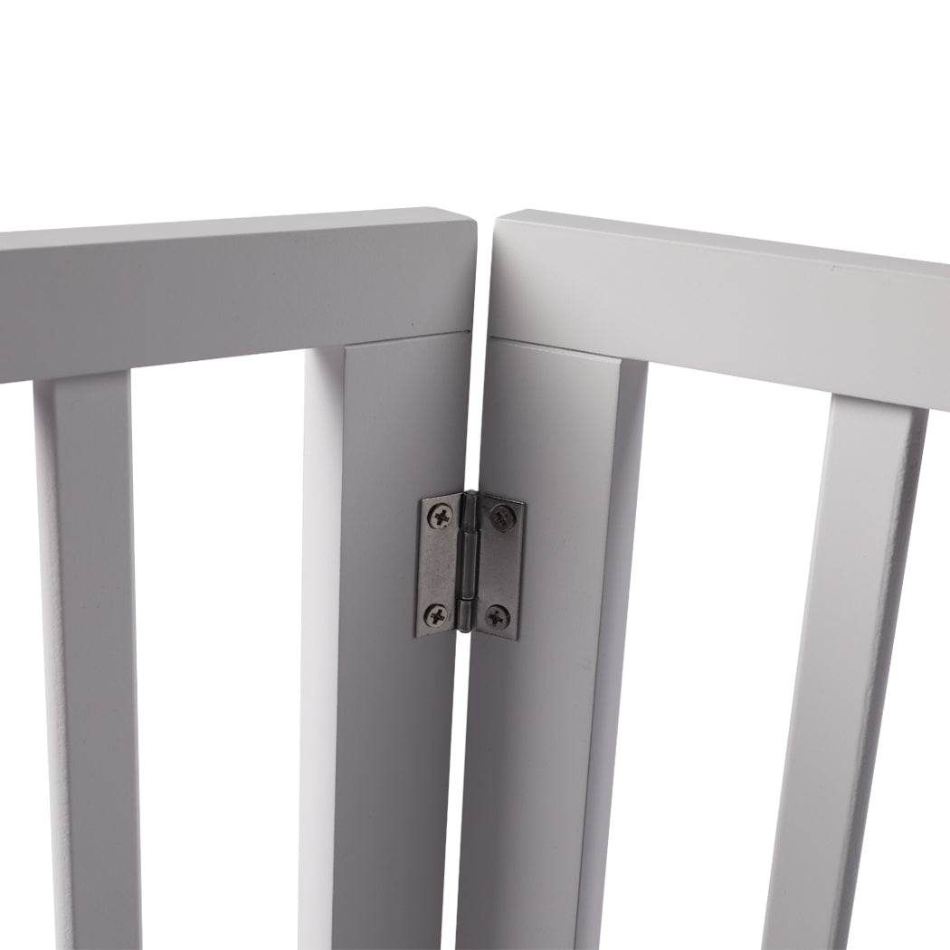Wooden Pet Gate Dog Fence Retractable White 2000x 3MM-1910112968033570820