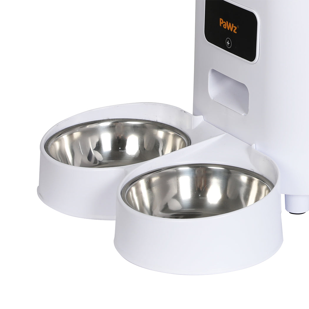 PaWz 5L Automatic Pet Feeder 2 Bowl White-1910112494526009348