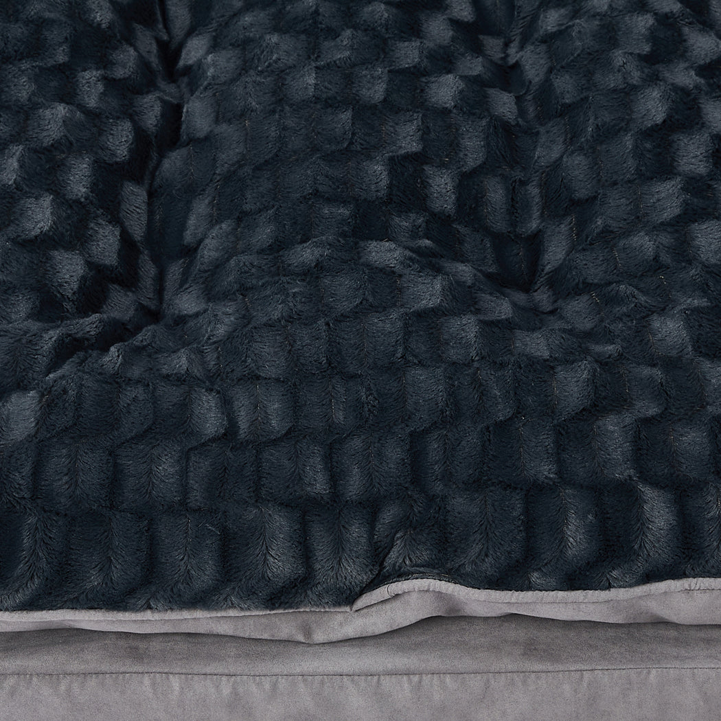 Dog Calming Bed Warm Soft Plush Comfy L Grey Large-1910112966188077060