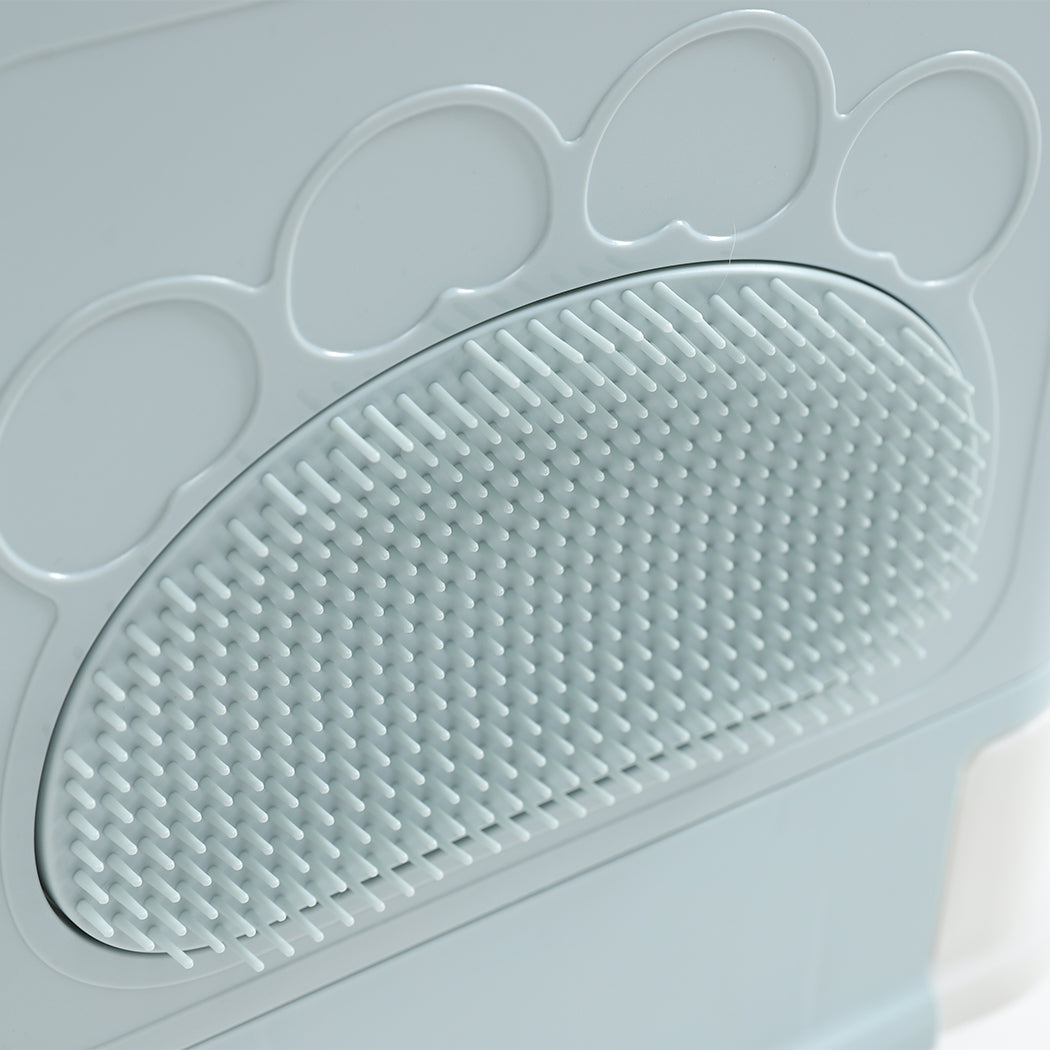 PaWz Foldable Cat Litter Box Tray Enclosed Blue-1910112469704118276