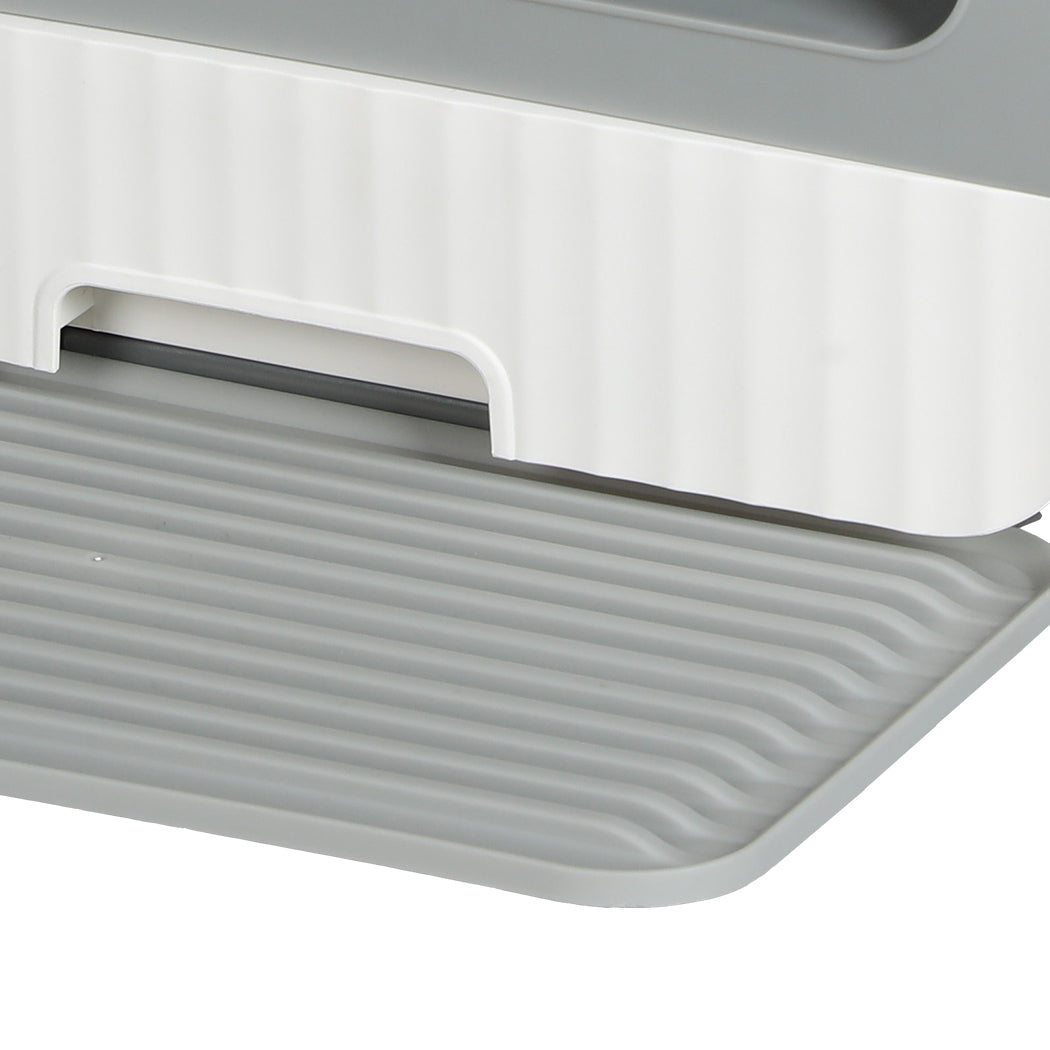 PaWz Fully Enclosed Cat Litter Box Mat Grey-1910112483536932868