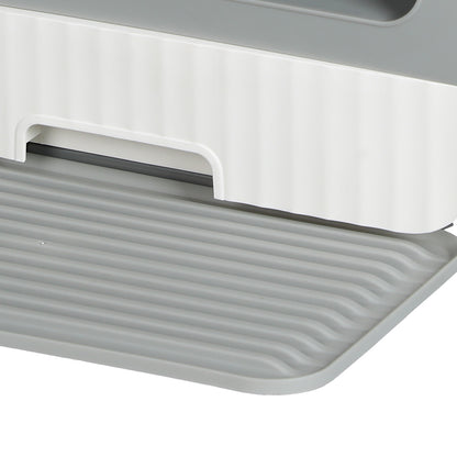 PaWz Fully Enclosed Cat Litter Box Mat Grey-1910112483536932868