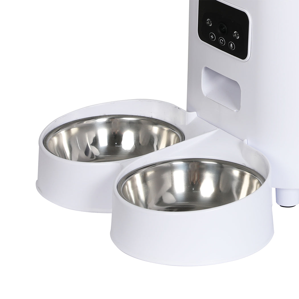 PaWz 5L Auto Pet Feeder Automatic Camera Wi-Fi White-1910112494316294148