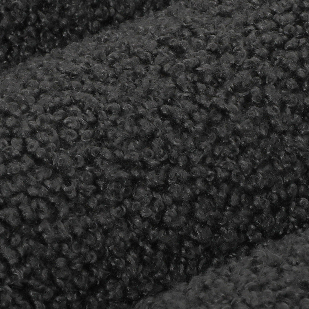 Pawz S Size Orthopedic Dog Bed with Sherpa Plush Removable Cover in Grey-1919892817057026052