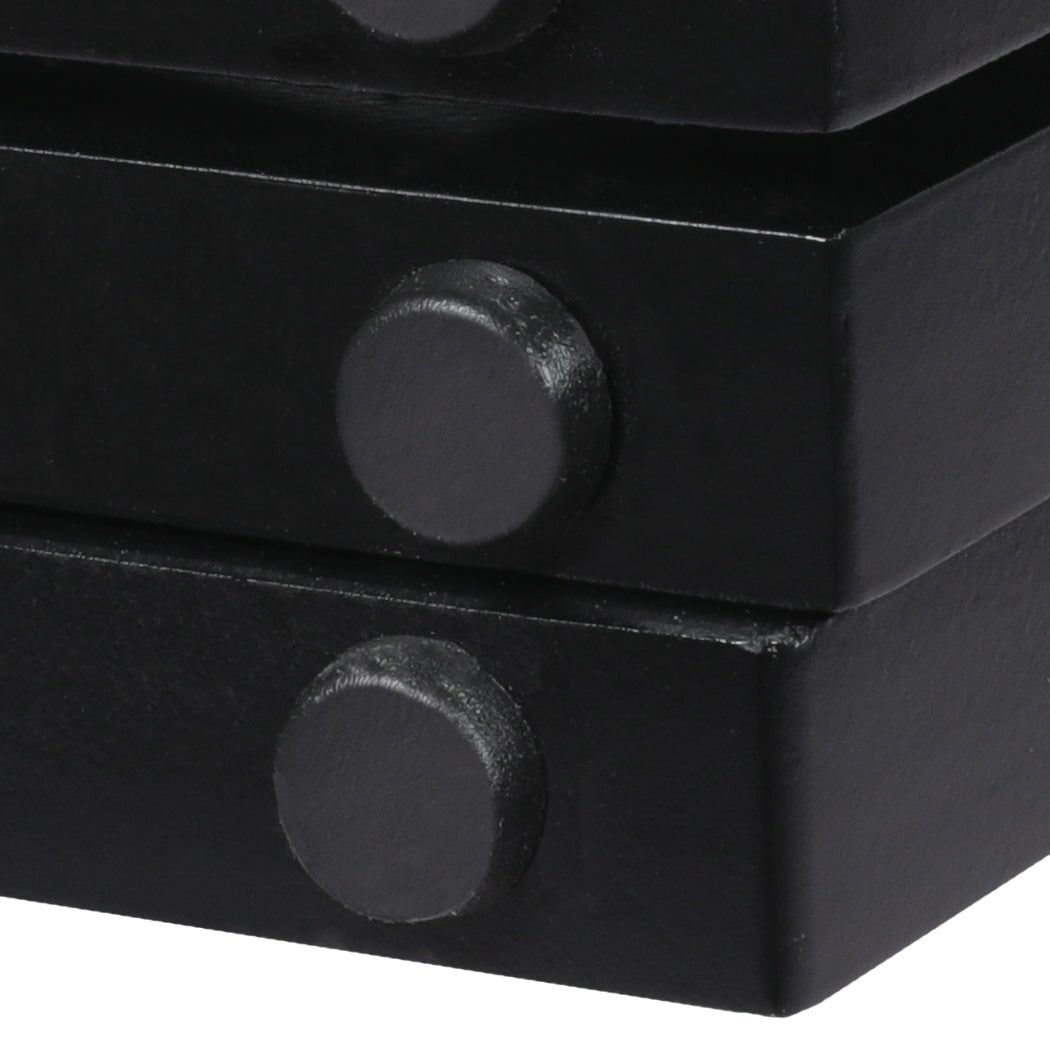 PaWz 4 Panels Wooden Pet Gate Dog Fence Black 600x 3MM-1910112968415252485