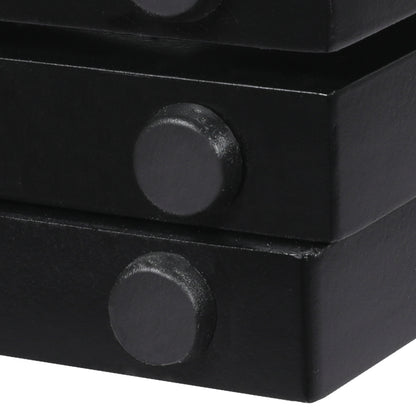 PaWz 4 Panels Wooden Pet Gate Dog Fence Black 600x 3MM-1910112968415252485