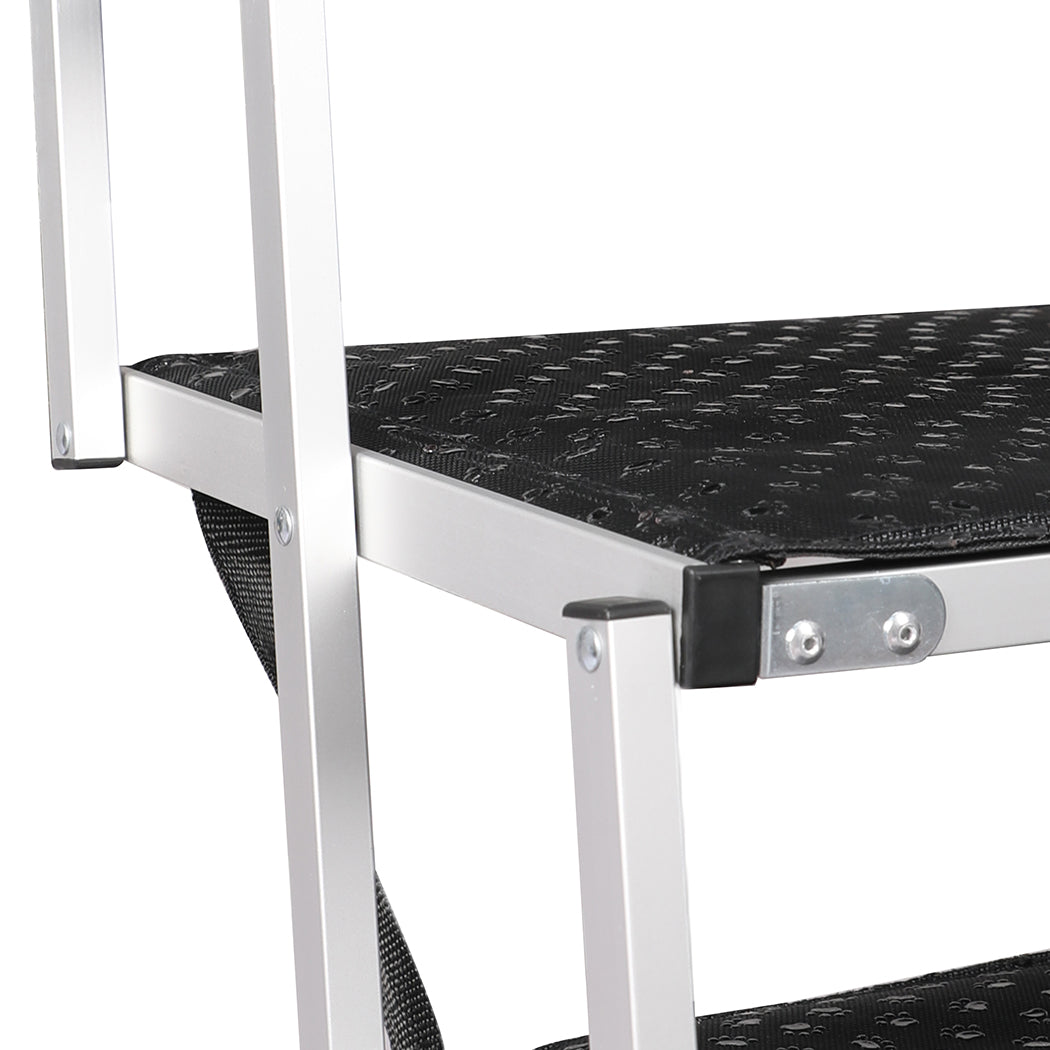 PaWz 5 Steps Dog Ramp Adjustable Height Black-1910112466579361797