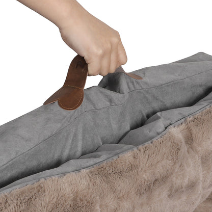 PaWz Dog Calming Bed Pet Cat Removable S Khaki Small-1910112967060492293