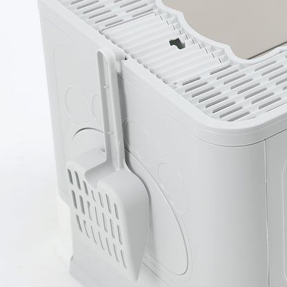 PaWz Foldable Cat Litter Box Tray Enclosed Grey-1910112469918027781