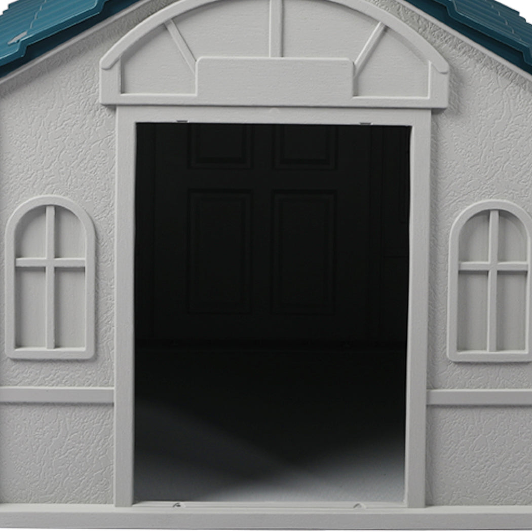 PaWz Dog Kennel Outdoor Indoor Pet Plastic XL Blue-1910112971389014021