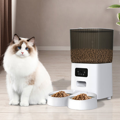 PaWz 5L Auto Pet Feeder Automatic Camera Wi-Fi White-1910112494316294151