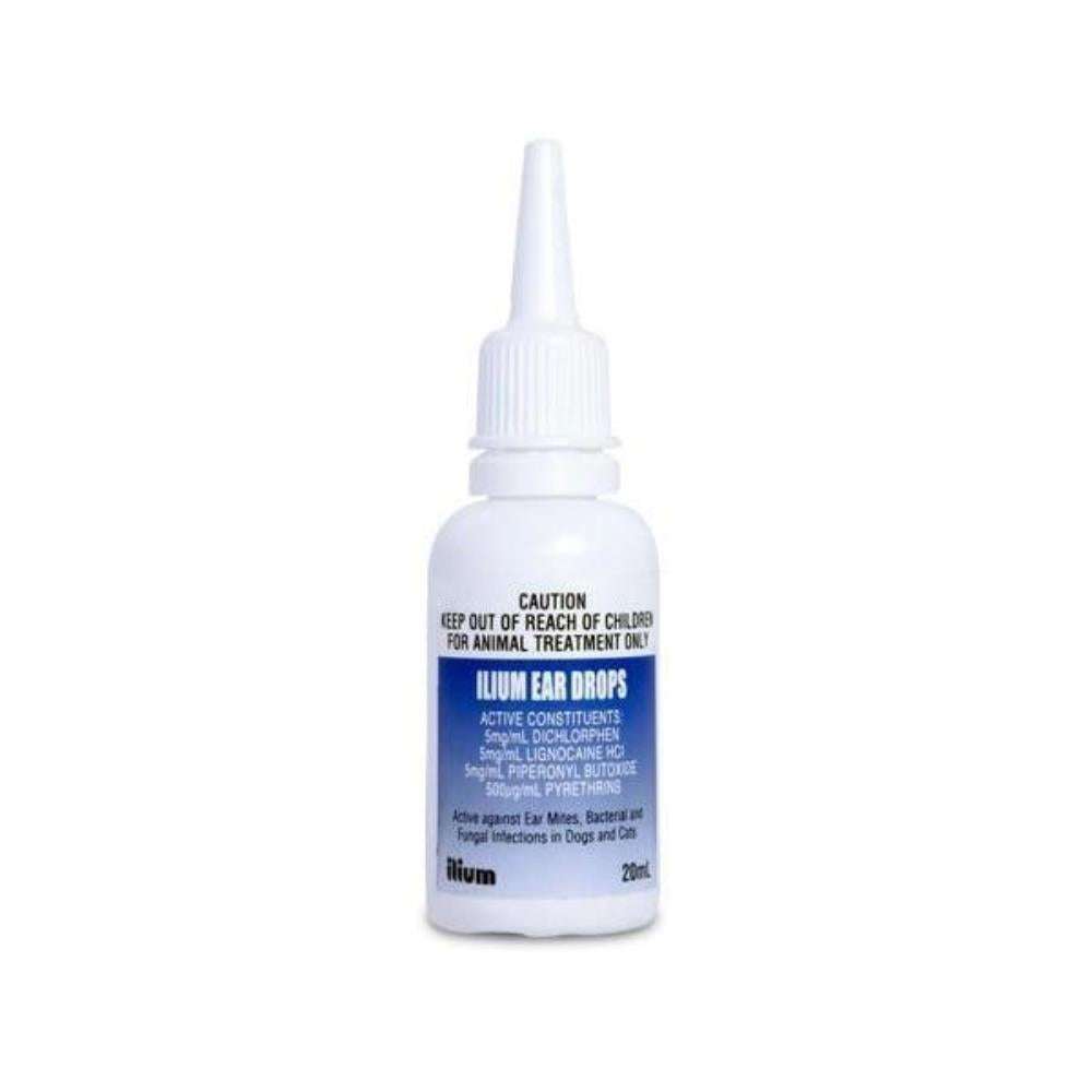 Ilium Ear Drops for Dogs & Cats - 20ml (Troy) Pet Savers