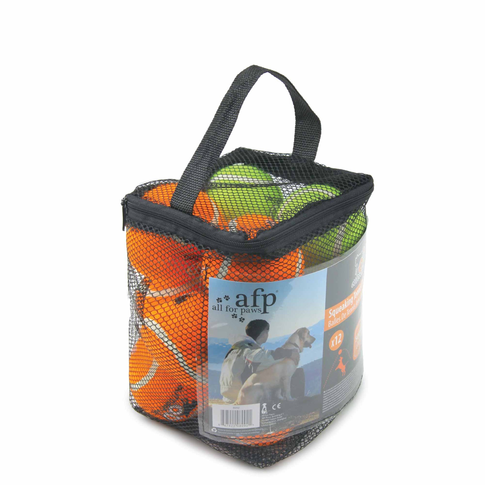Jumbo 12 Pack Squeaky Tennis Balls for Dogs Pet Savers