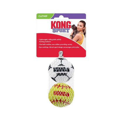 KONG Cat Sport Balls 2pk Assorted Pet Savers