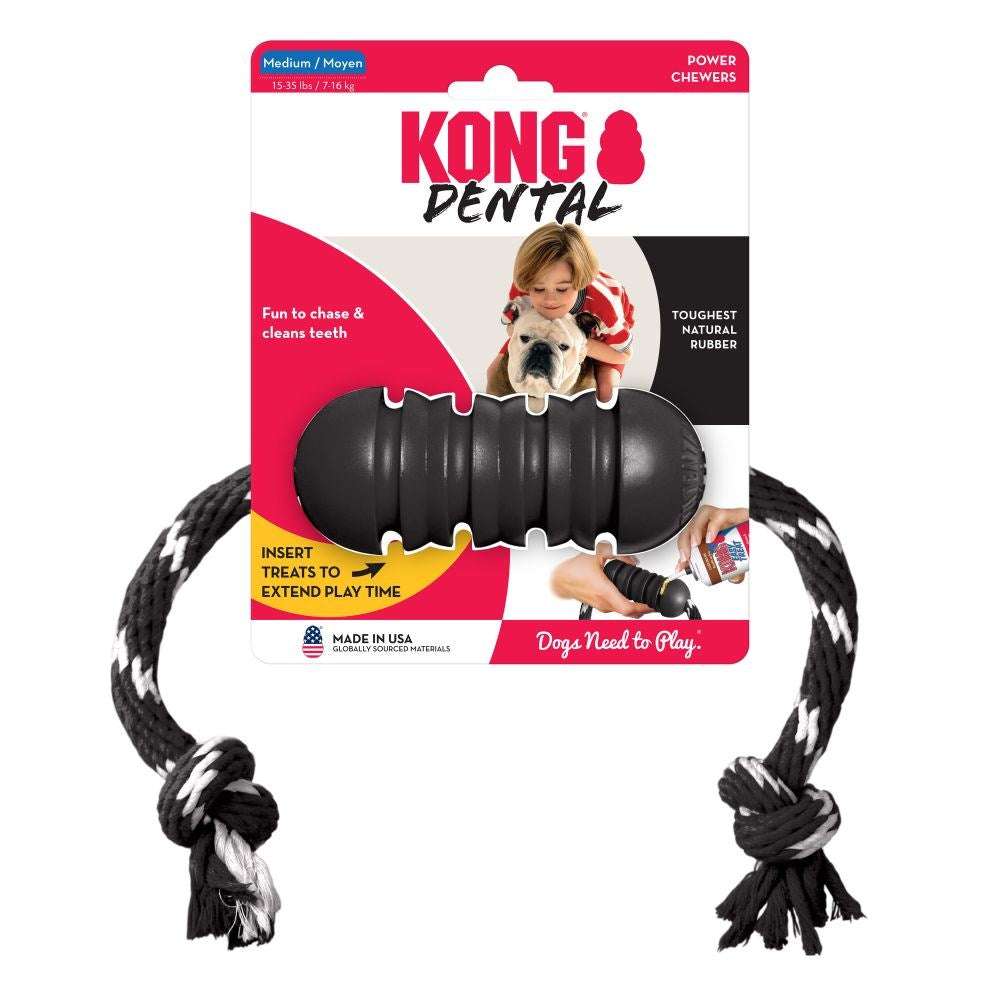 KONG Dog Extreme Dental with Rope Medium (EK2) Pet Savers