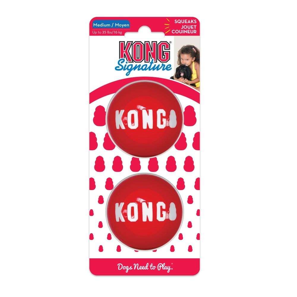 KONG Dog Signature Balls 2 pk Medium Pet Savers