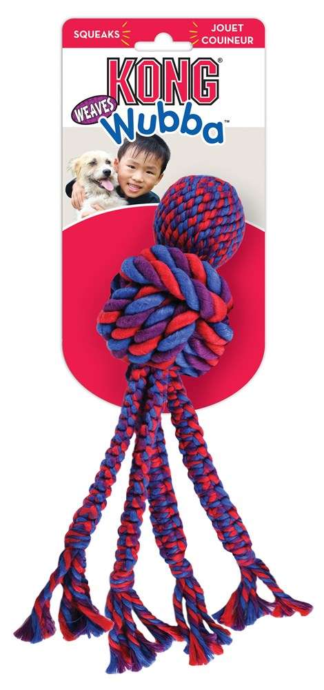 KONG Dog Wubba Weaves with Rope - Small Pet Savers