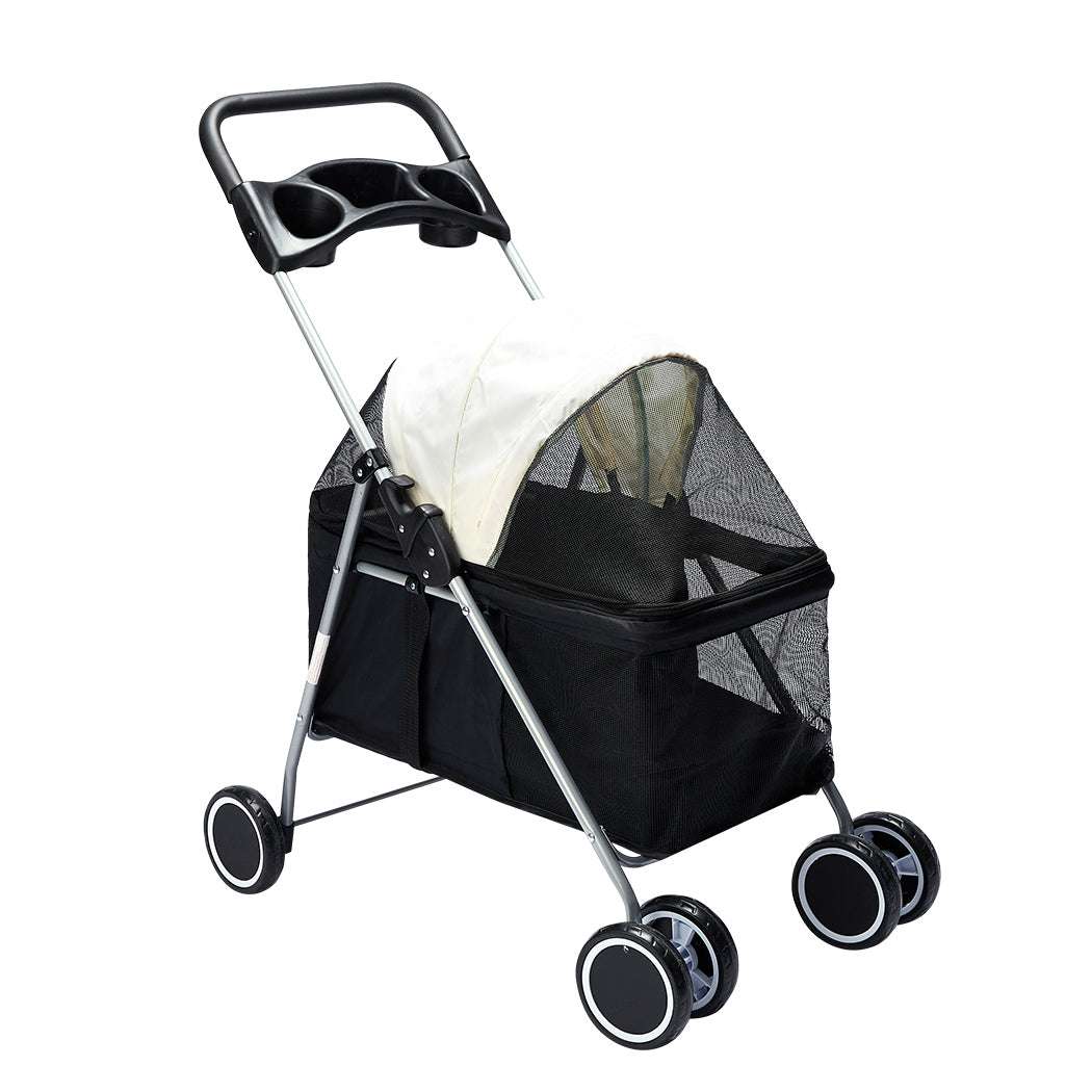 PaWz Large Pet Stroller Dog Cat Carrier Black-1910112545432276992