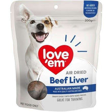 Love Em Air Dried Beef Liver 200gx4 Pet Savers