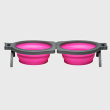 LPA Bella Roma Travel Pet Bowl Double Dine Medium Pink (7989)