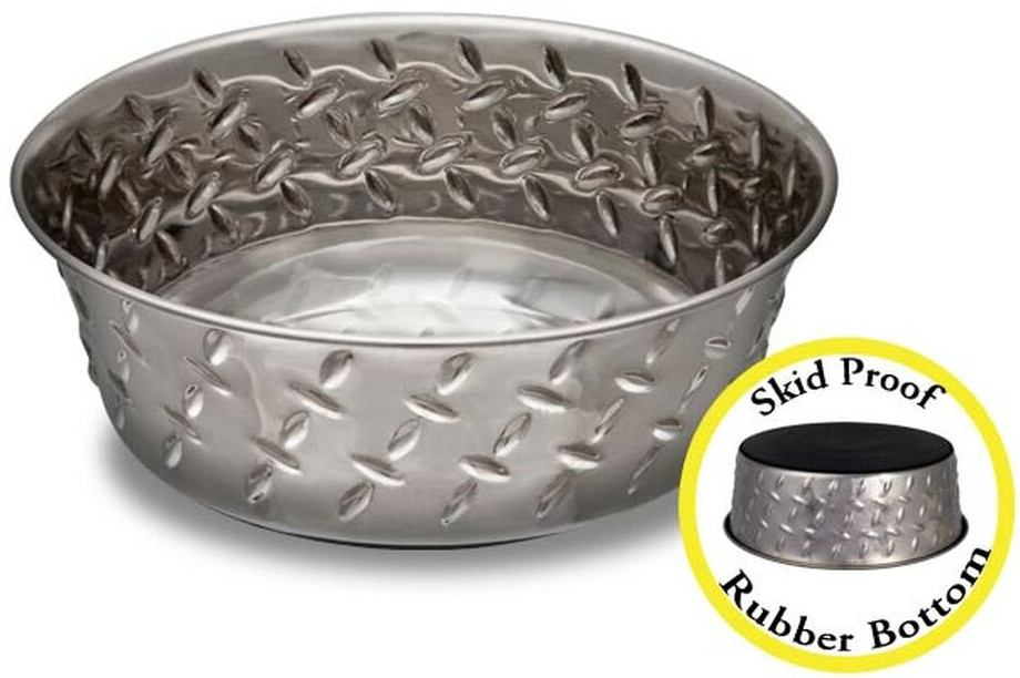 LPA Diamond Plate Bowl with Non-Skid Base - 1.91lt (2000ml)