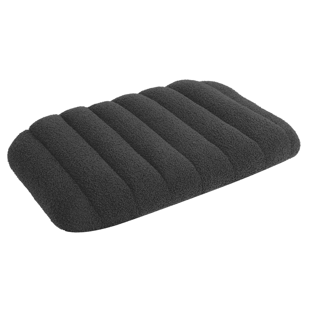 Pawz M Size Orthopedic Dog Bed with Sherpa Plush Removable Cover in Grey-1919892816750841864