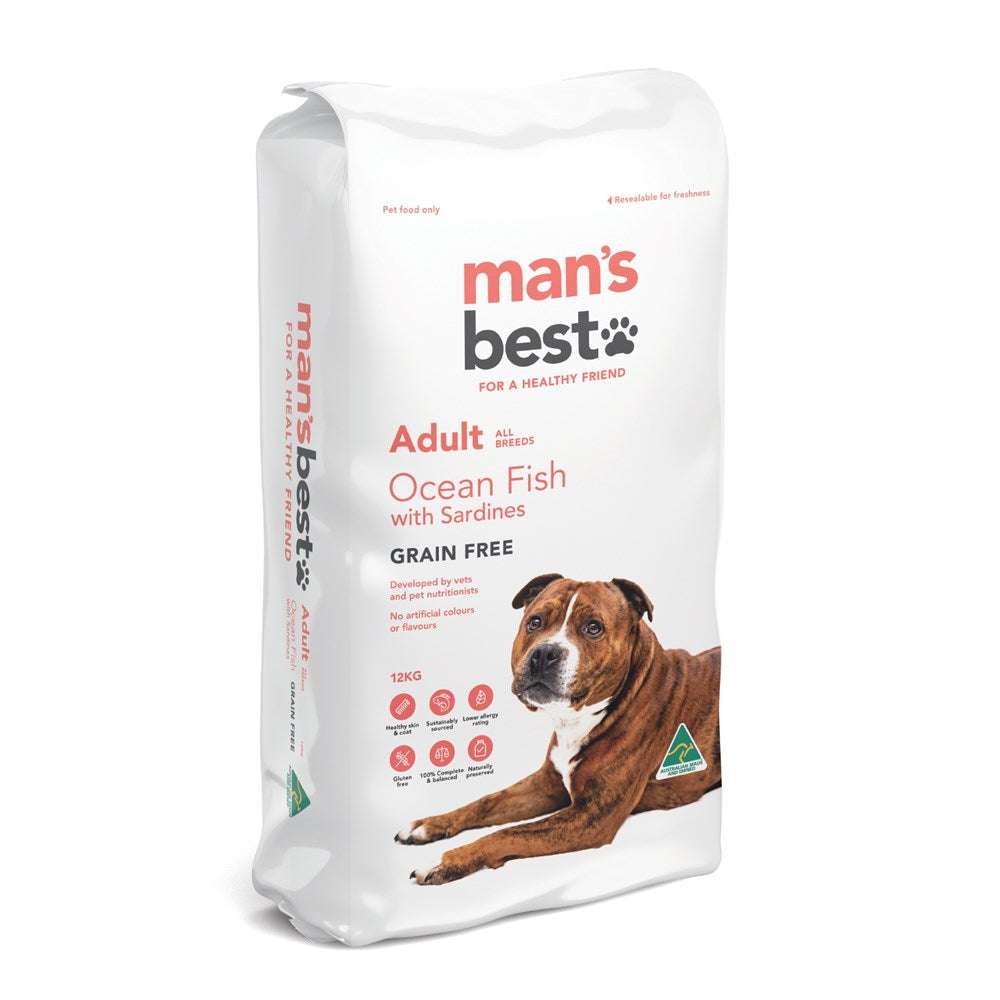 Man's Best GF Dog Ocean Fish with Sardines 12kg Pet Savers
