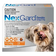 NexGard Chew Small (Orange) 2-4kg 3pk Pet Savers