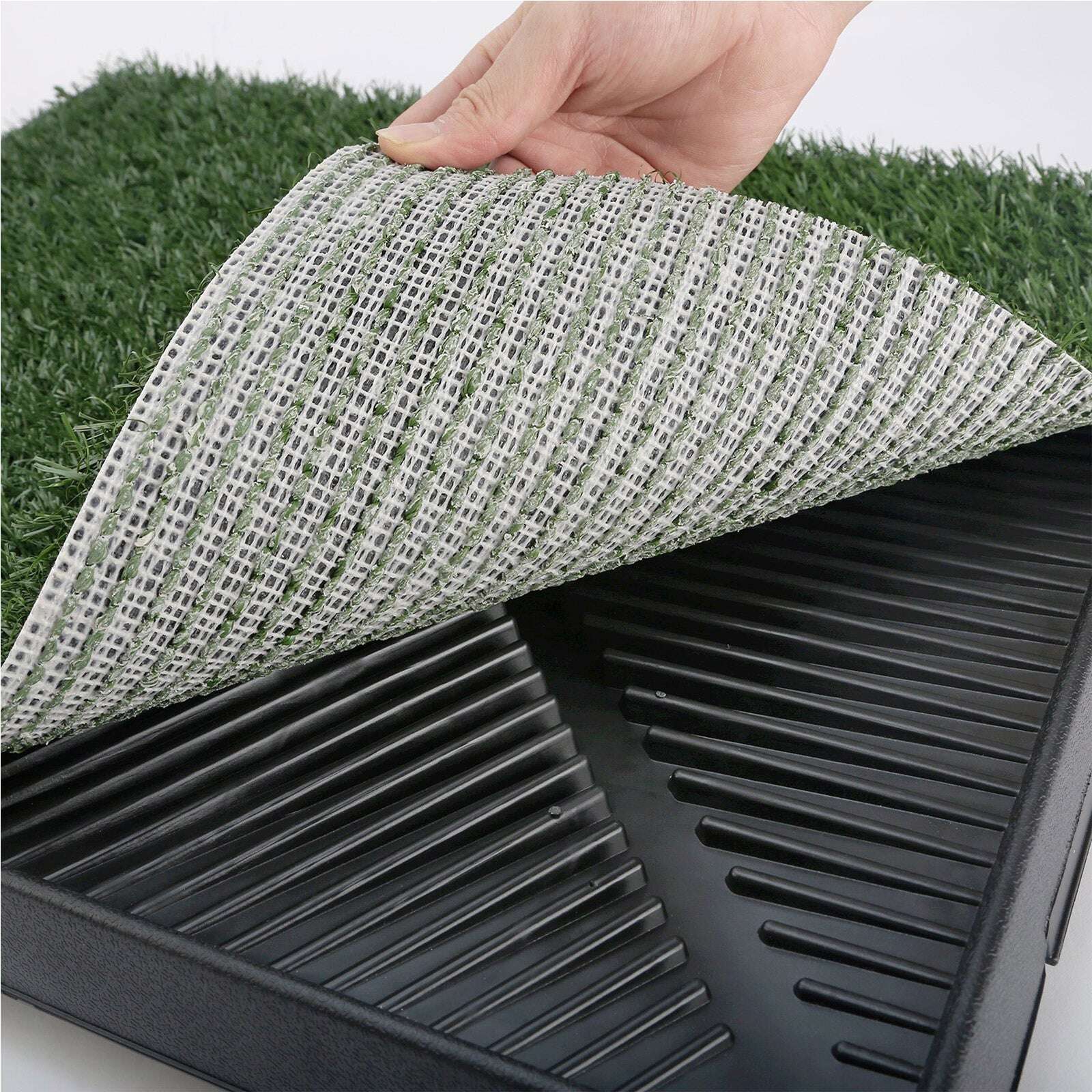 Paw Mate Dog Potty Tray with Grass Mat - 63cm x 50cm Pet Savers