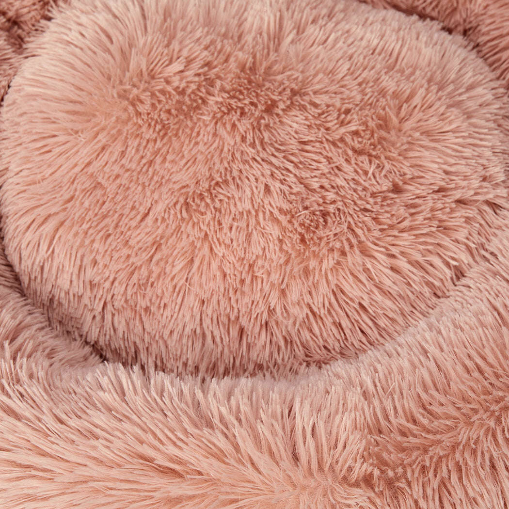 PaWz Pet Bed Cat Dog Donut Nest Calming L Pink Large-1910113143296757765