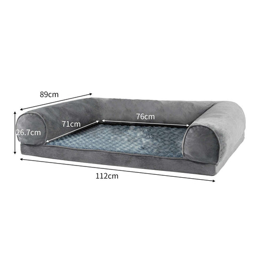 PaWz Pet Bed Sofa Dog Bedding Soft Warm XL Cover Grey Cover X-Large-1910112955475824642