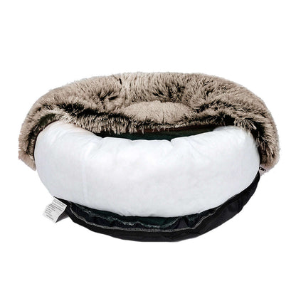 PaWz Pet Bed Cat Dog Donut Nest Calming L Brown Large-1910112956272742405