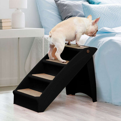 PaWz Pet Ramp Indoor Dog Steps Stair Black-1910112953512890375