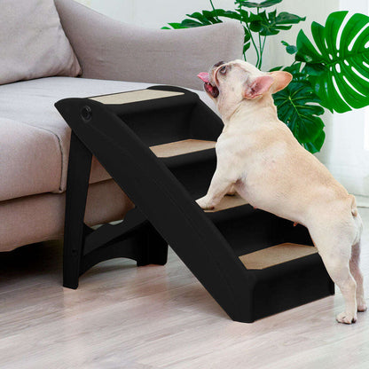 PaWz Pet Ramp Indoor Dog Steps Stair Black-1910112953512890374