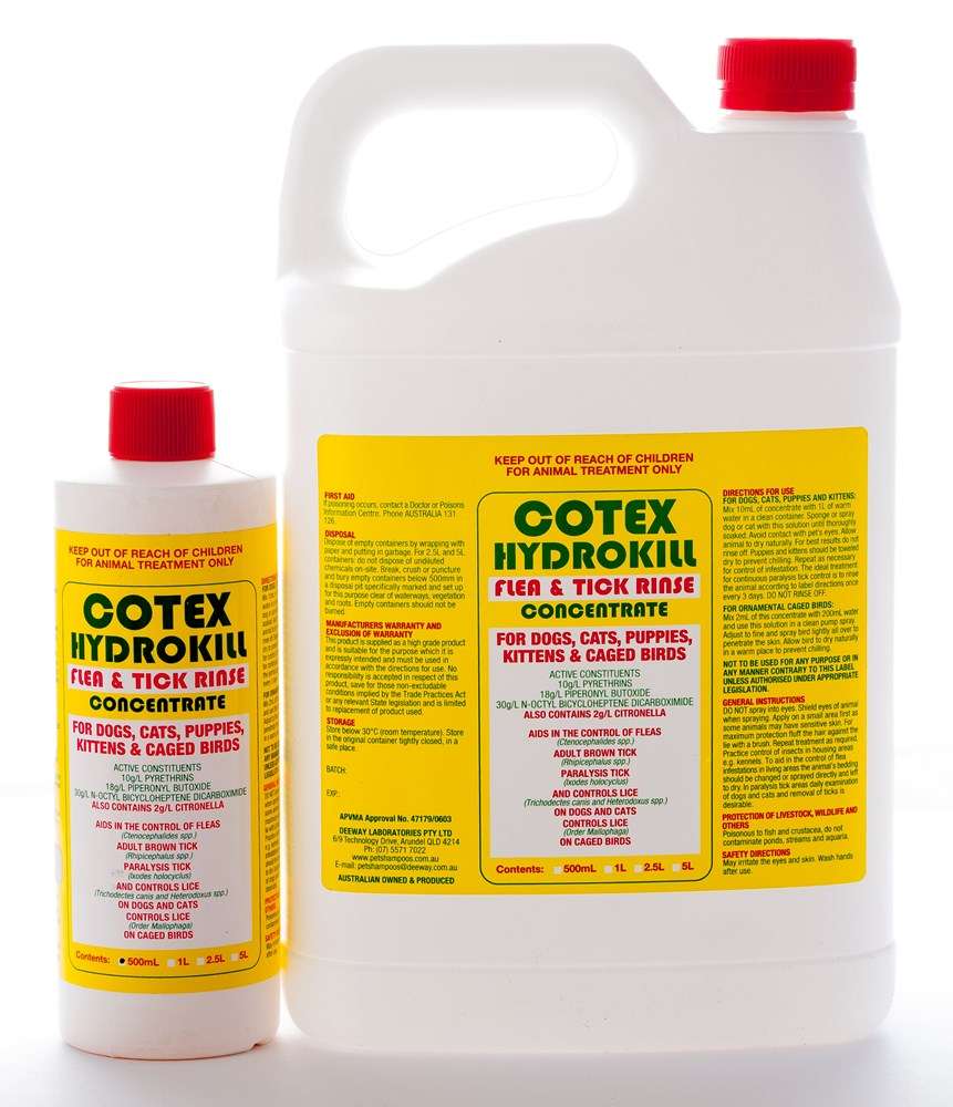 Petway Cotex Hydrokill Flea & Tick Rinse Concentrate 1L Pet Savers