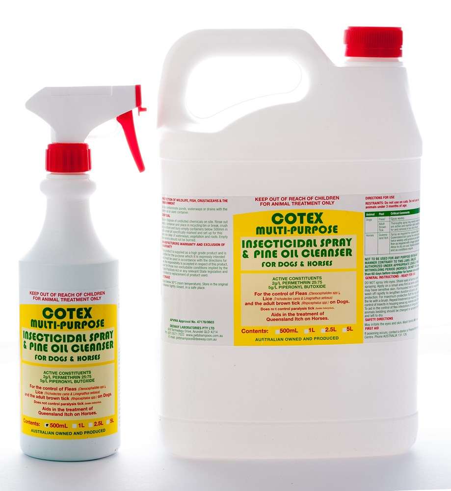 Petway Cotex Multi-Purpose Insecticidal Spray and Pine Oil Cleanser for Dogs 500ml Pet Savers