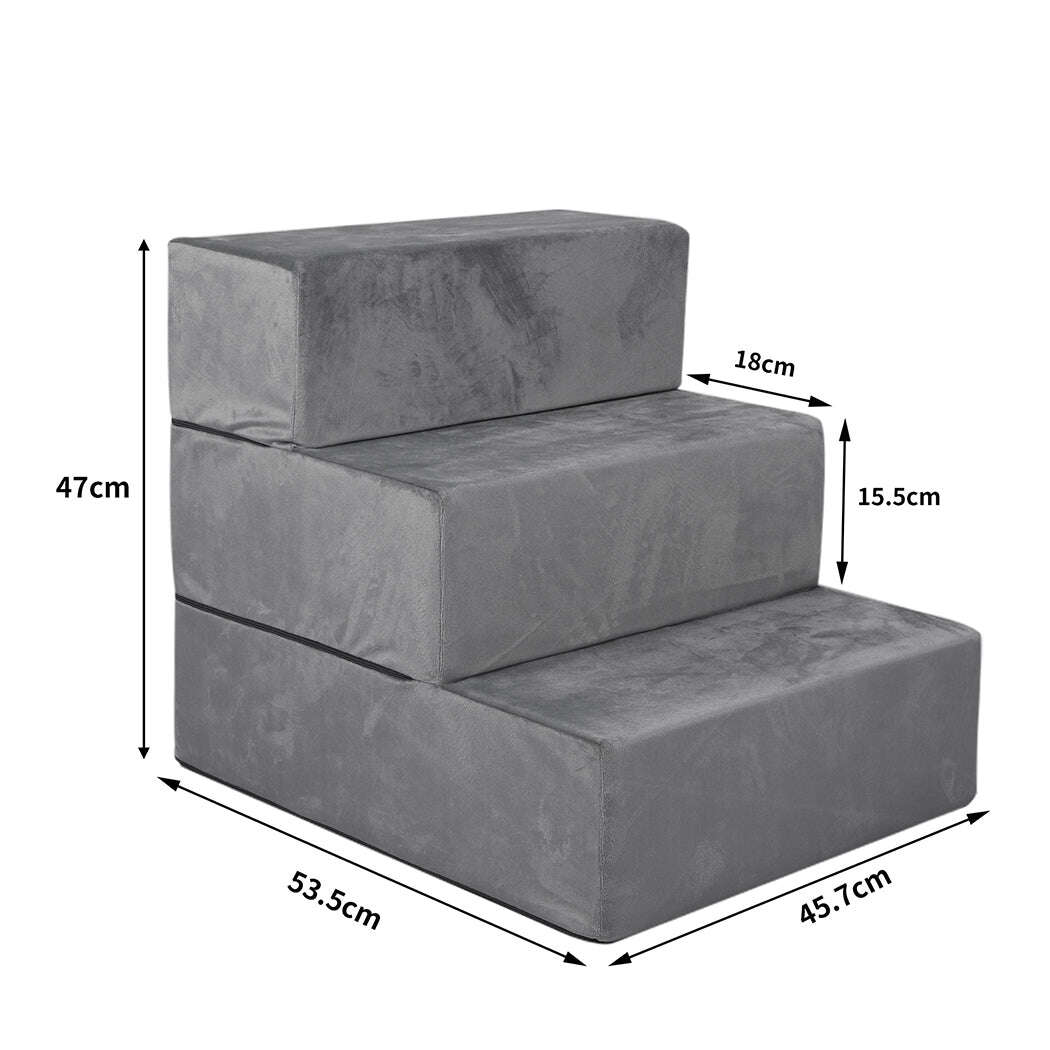 PaWz Pet Stairs 3 Steps Portable Adjustable Medium-1910112952493674498