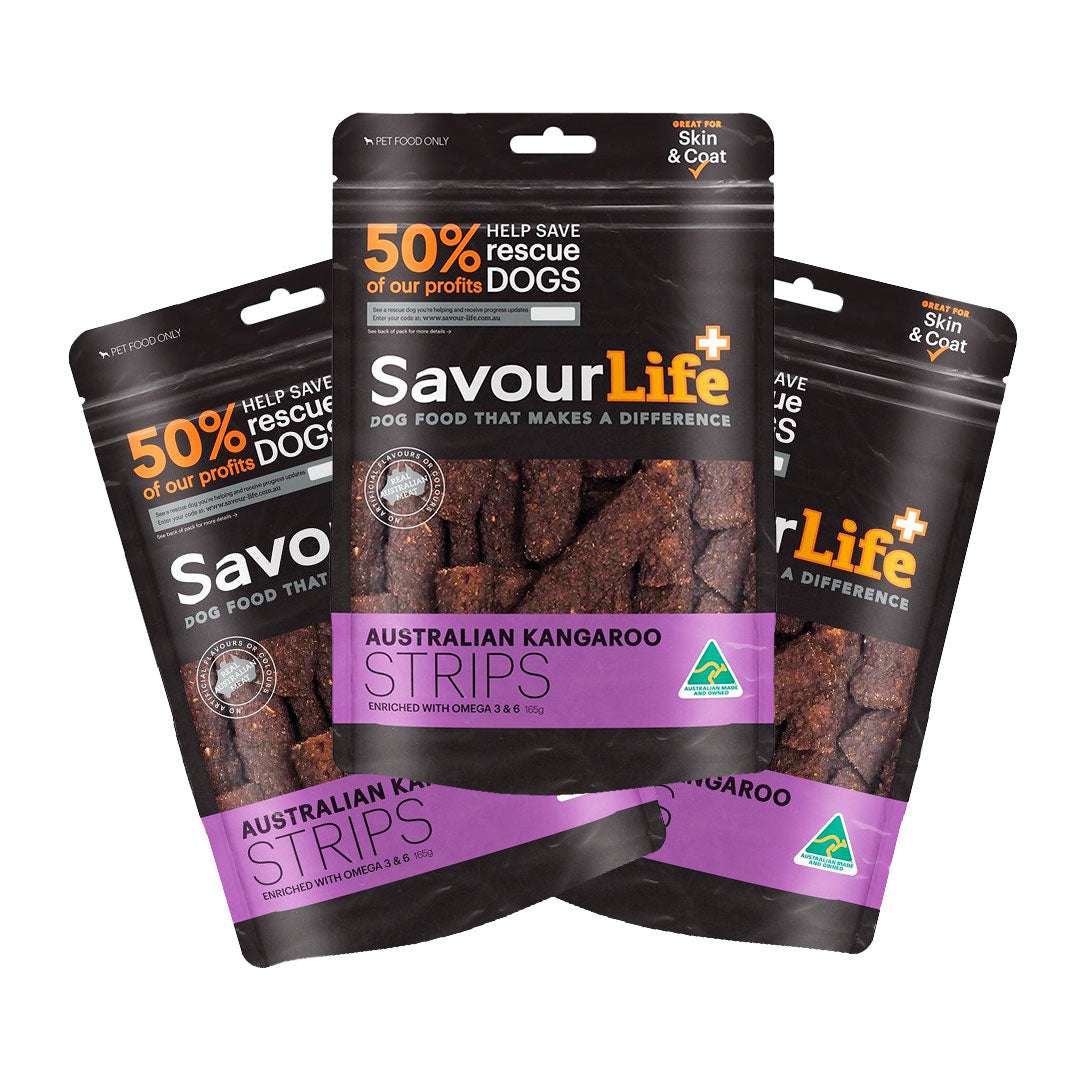 SavourLife Kangaroo Strips 165g | Bundle Deal 3 Packs Pet Savers