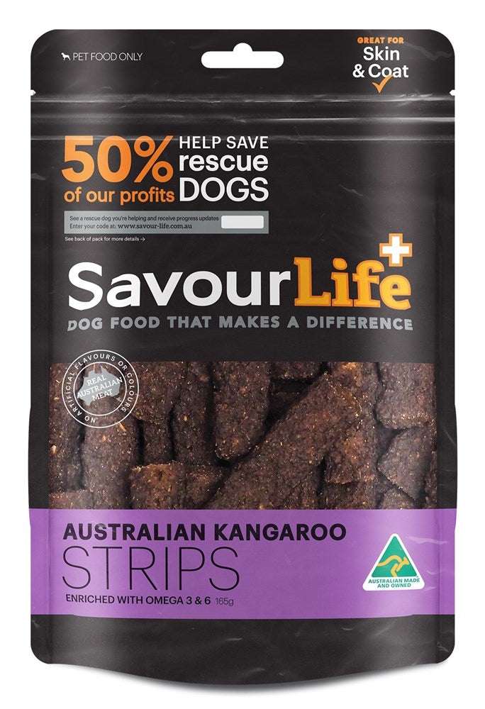 SavourLife Kangaroo Strips 165g | Bundle Deal 3 Packs Pet Savers