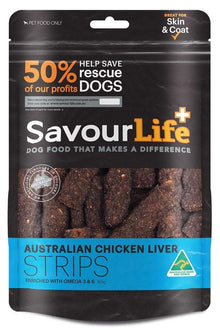 SavourLife Liver Chicken Strips 165g each | Bundle Deal 3 Packs Pet Savers