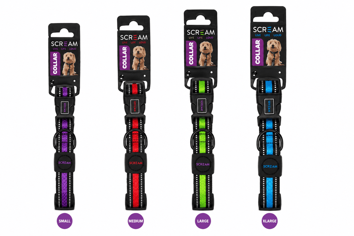 Scream Reflective Adjustable Dog Collar Pet Savers