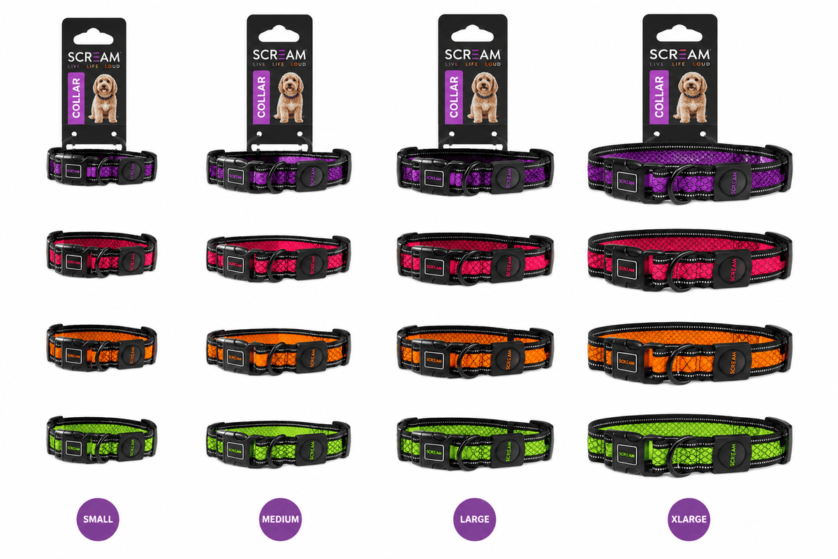 Scream Reflective Adjustable Dog Collar Pet Savers