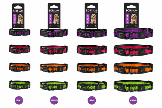 Scream Reflective Adjustable Dog Collar Pet Savers