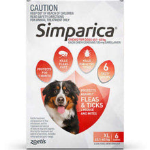 Simparica Dog 40.1-60kg Red 6pk Pet Savers