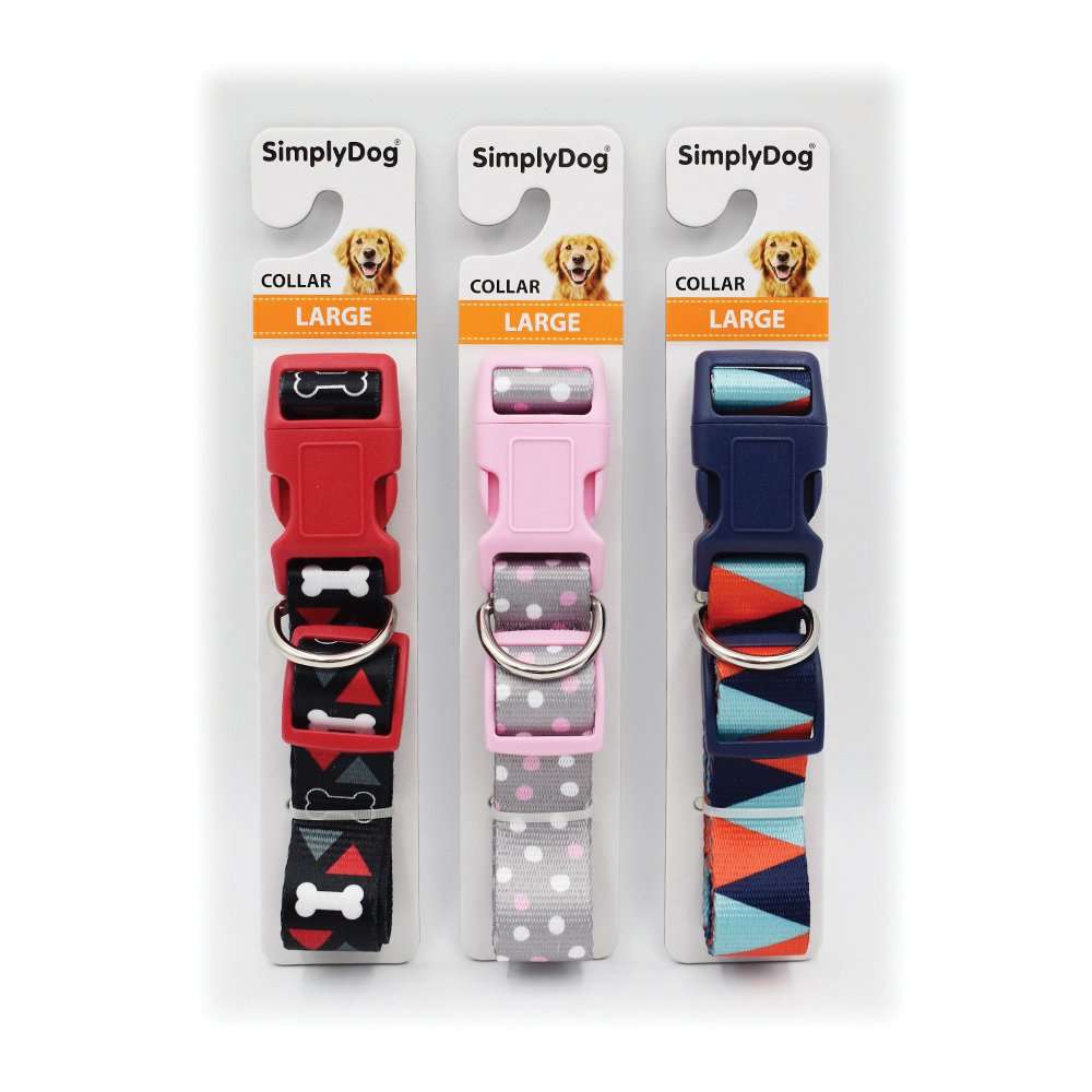 Simply DOG HEAT TRANSFER PATTERN COLLAR LARGE Pet Savers