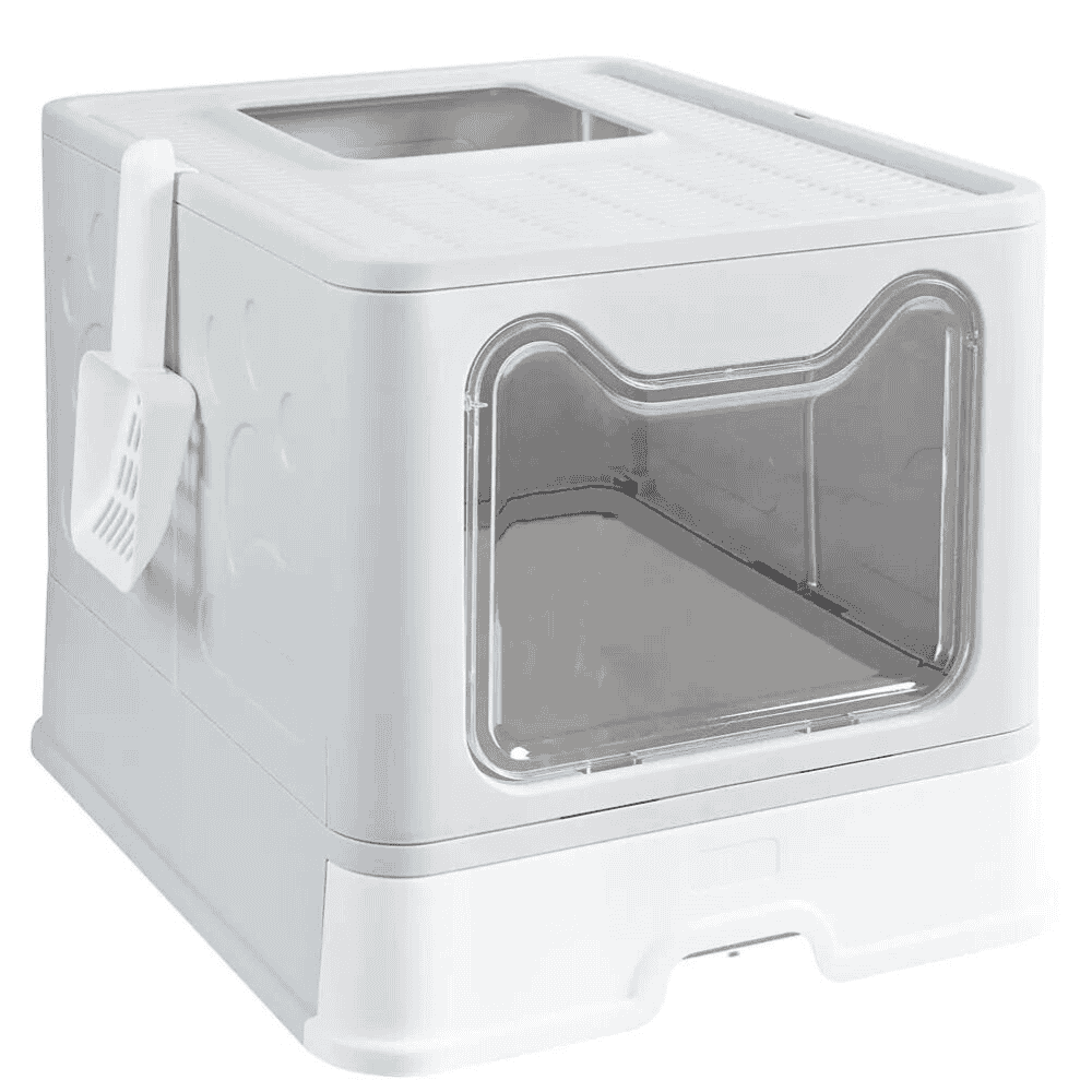 Tidy Cat Litter Box Enclosure with Portable Scoop Drawer