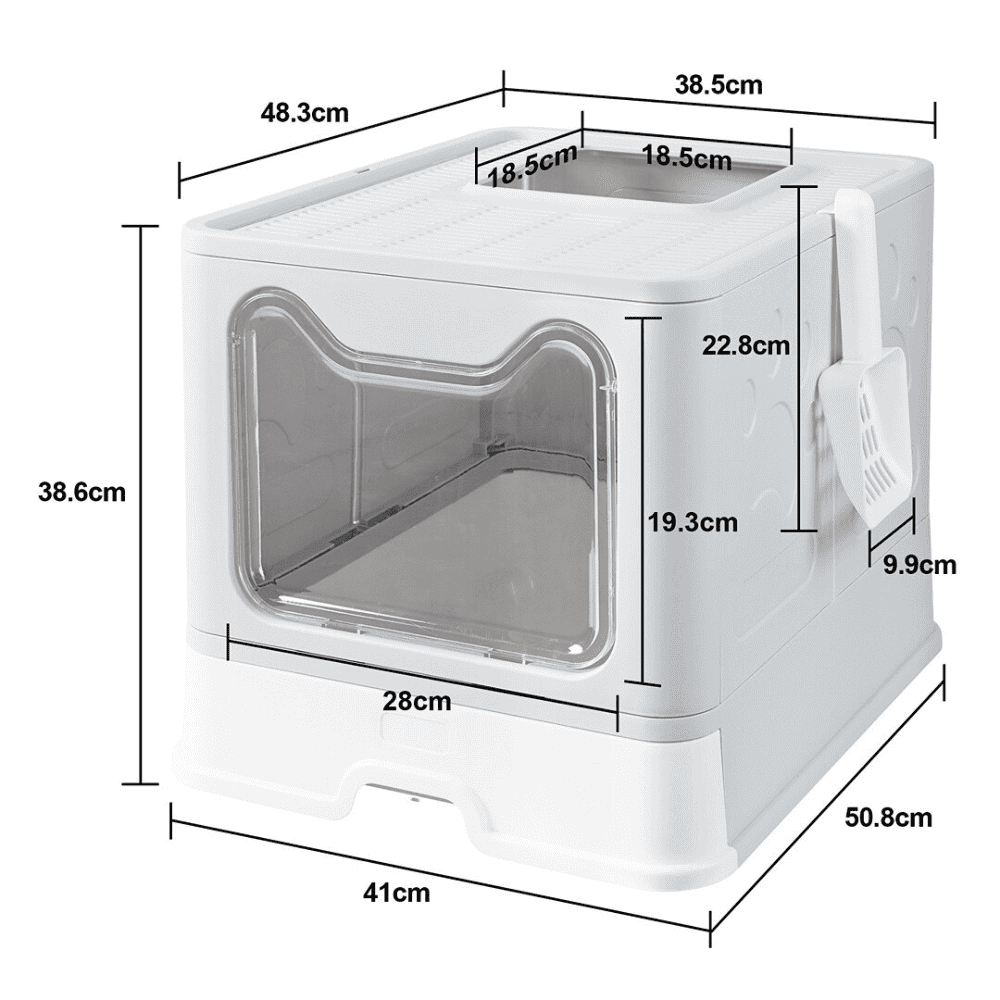 Tidy Cat Litter Box Enclosure with Portable Scoop Drawer