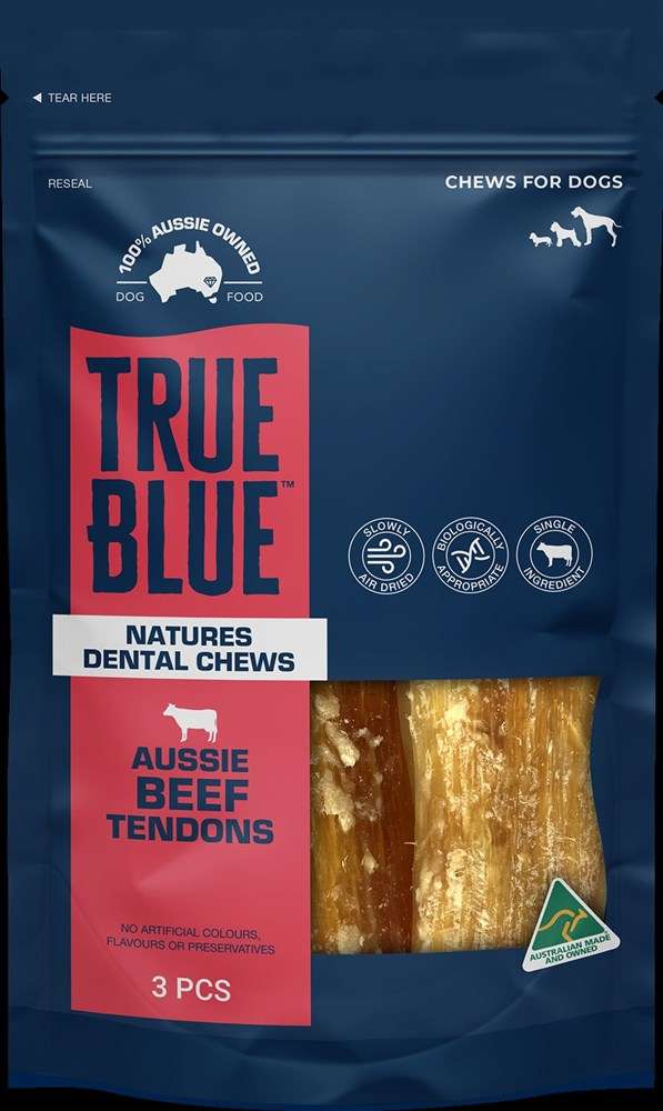 True Blue DOG Aussie Beef Tendons 3pk Pet Savers