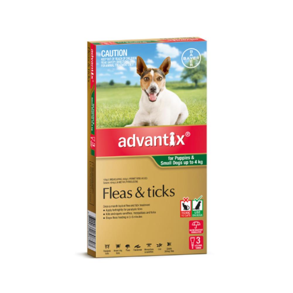 Advantix 3pk for Puppies & Small Dogs under 4kg